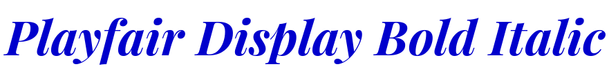 Playfair Display Bold Italic フォント